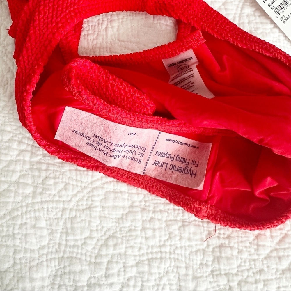 Good American Always Fits Sculpt Monokini Poppy Red Cut Out Size XS/S - Picture 4 of 8
